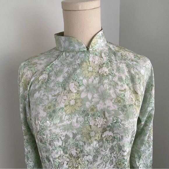 Handmade Womens Ethereal Brocade Cheongsam Gown Whimsigoth Fairy Vtg Dress S/M - Picture 3 of 12